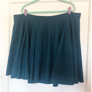 Peacock Blue Green ASOS Curve Skater Skirt